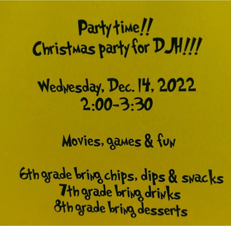 Dew Jr High Christmas party